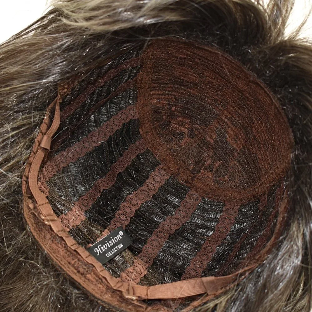 Hivision 100% Synthetic Long Two Tone Gray Layered Wig